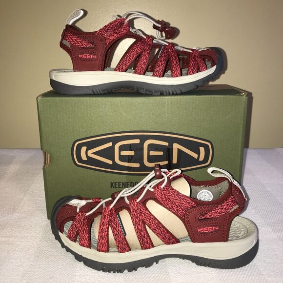Women's KEEN Whisper Sandals -Cayenne/Fired Brick - Size: 7 (1028815) - Picture 1 of 13